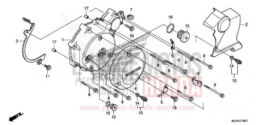 LEFT CRANKCASE COVER (VT750S) VT750SE de 2014